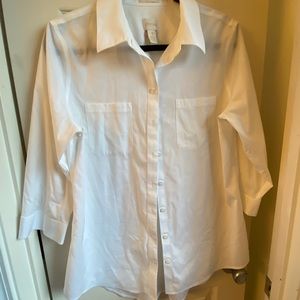 Chico’s Size 1, large. No iron top. White